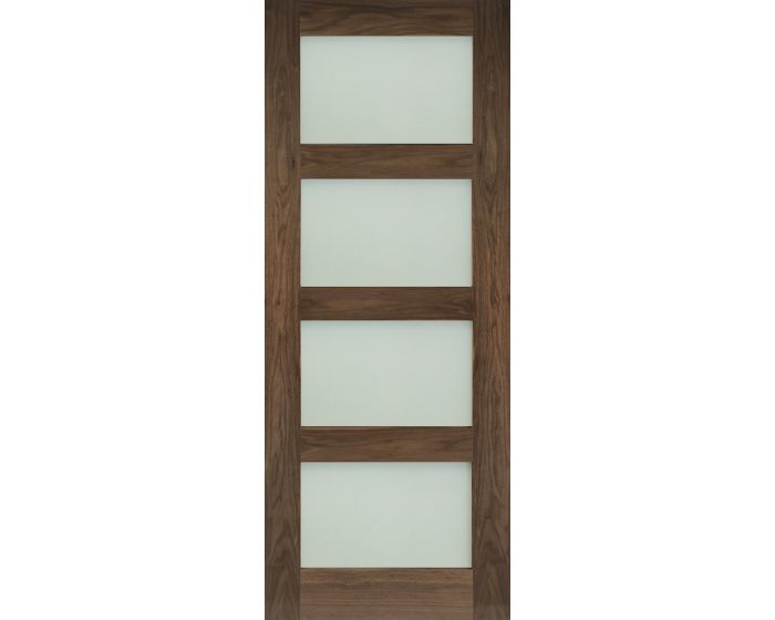 Coventry Prefinished Frosted Glazed Walnut Door