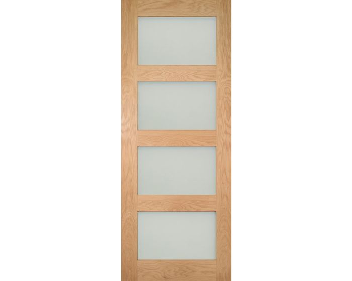 Coventry Prefinished Glazed Shaker Style Door Obscured Glass