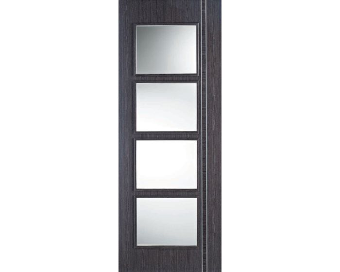 Zanzibar Prefinished Ash Grey 4L Internal Glazed Door