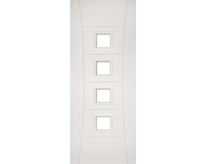 Pamplona Glazed White Primed Fire Door