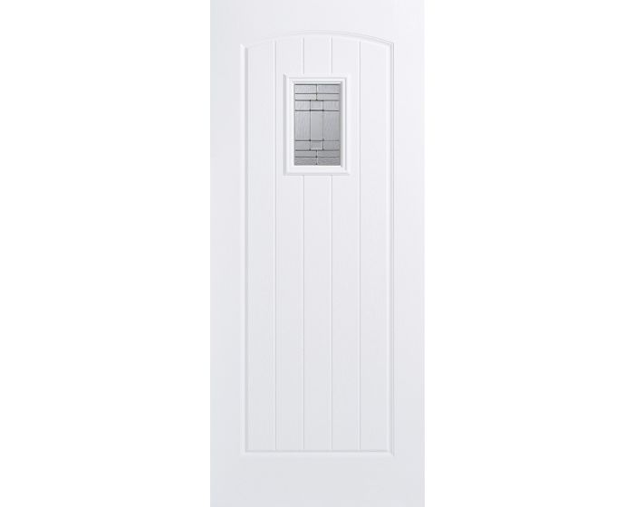 White Cottage Glazed GRP External Door