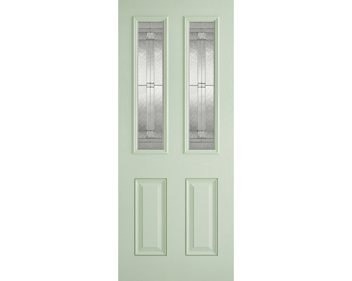 Malton Green 2L Glazed GRP External Door