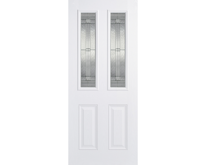 Malton White 2L Glazed GRP External Door