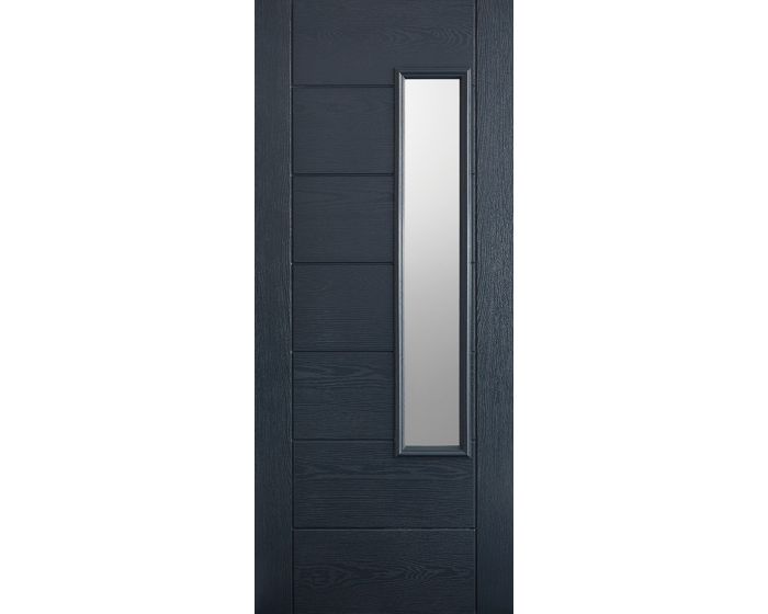 GRP Newbury Grey Glazed 1L External Door