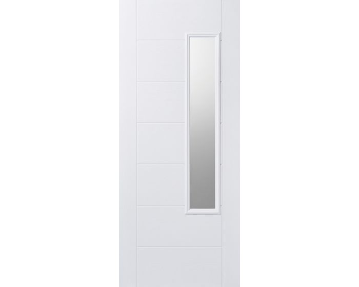 Newbury White 1L Glazed GRP External Door