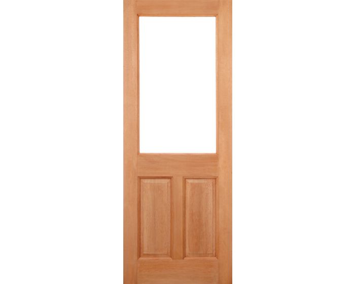 2XG Clear Glazed Hardwood External Door