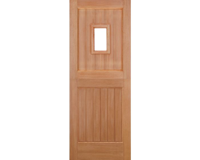 Stable Straight Top Unglazed 1L Hardwood External Door