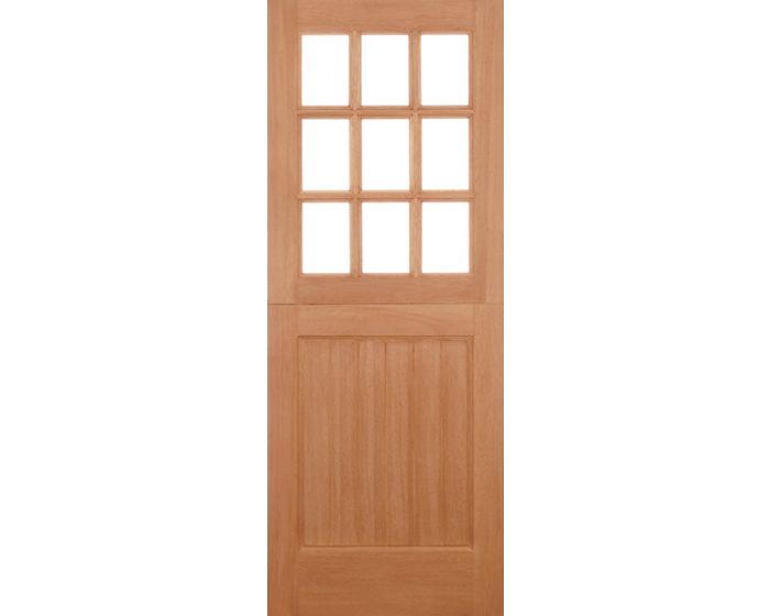 Stable Straight Top Unglazed 9L Hardwood External Door