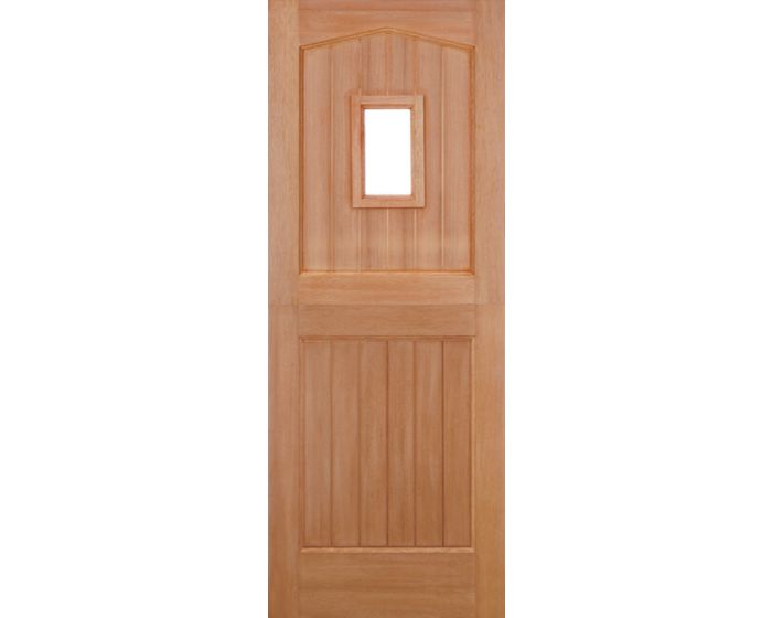 Stable 1L Clear Glazed Hardwood External Door