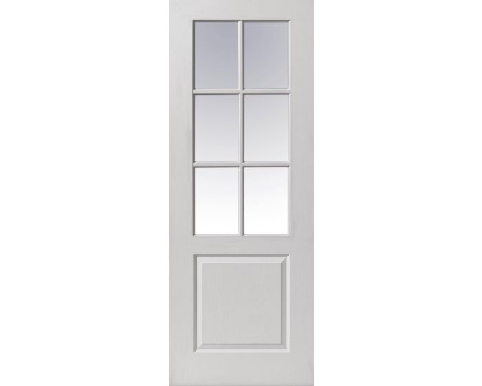 Faro White Primed Glazed Internal Door