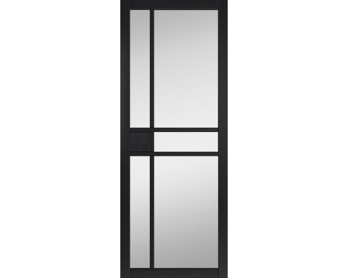 City Black Clear Glass Internal Door