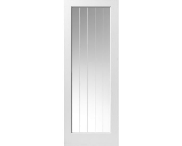 Cottage 1 Light White Primed Glazed Internal Door
