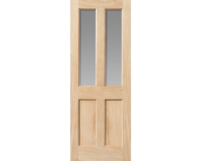 Severn Unfinished Oak Clear Glazed Internal Door