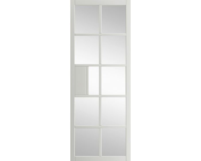 Plaza White Clear Glass Internal Door