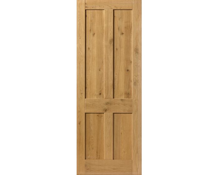 Rustic Oak 4 Panel Prefinished Internal Door