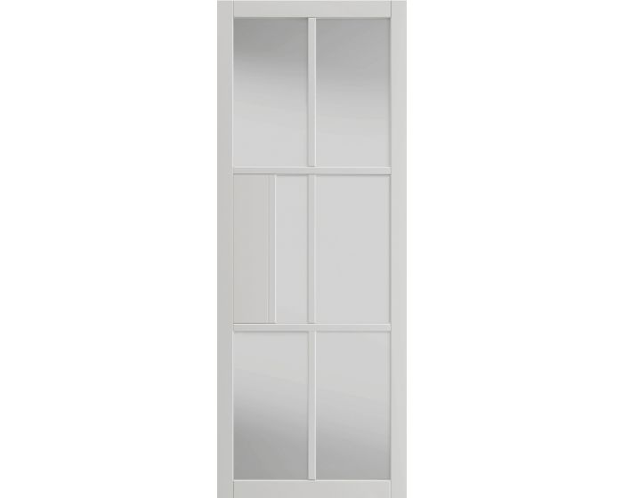 Civic White Clear glazed Internal Door