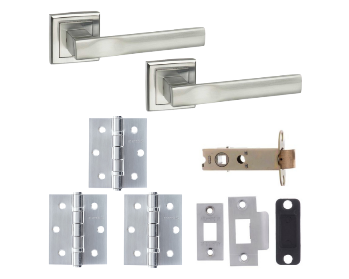 Kansas Door Lever - Satin Chrome Pack