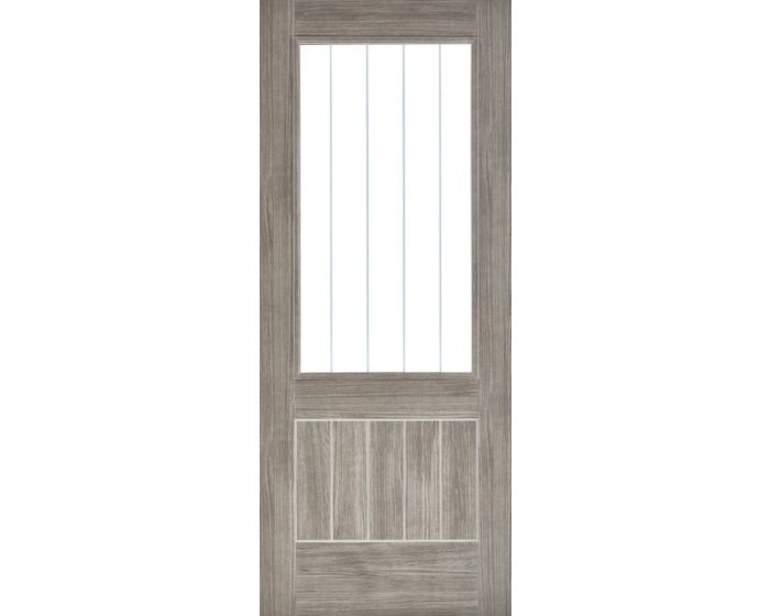 Mexicano Light Grey Laminated Glazed Internal Door