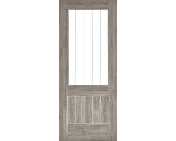 Mexicano Light Grey Laminated Glazed Internal Door