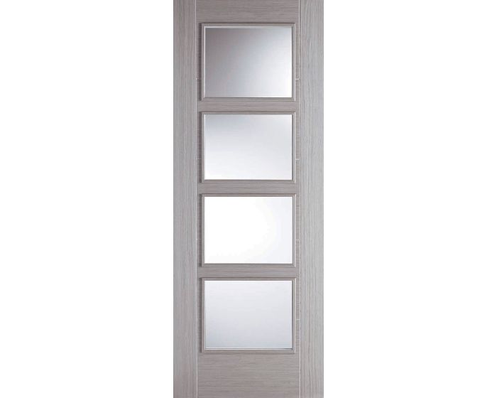 Vancouver Light Grey 4L Glazed Fire Door