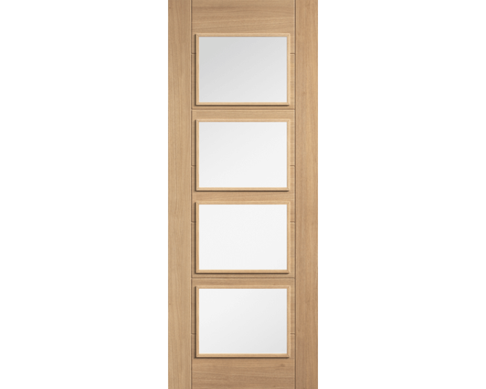 Carini Prefinished 4L Clear Glazed Oak Door