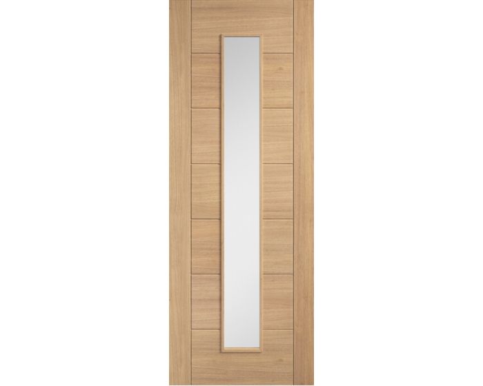 Carini Clear Long Light Prefinished Oak Door