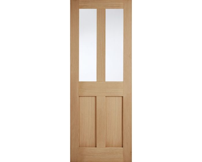 London Flat 4P Unfinished Oak Glazed Internal Door