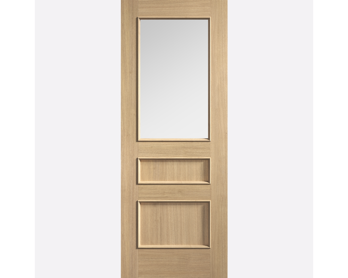 Toledo Prefinished Oak Clear Glazed Door