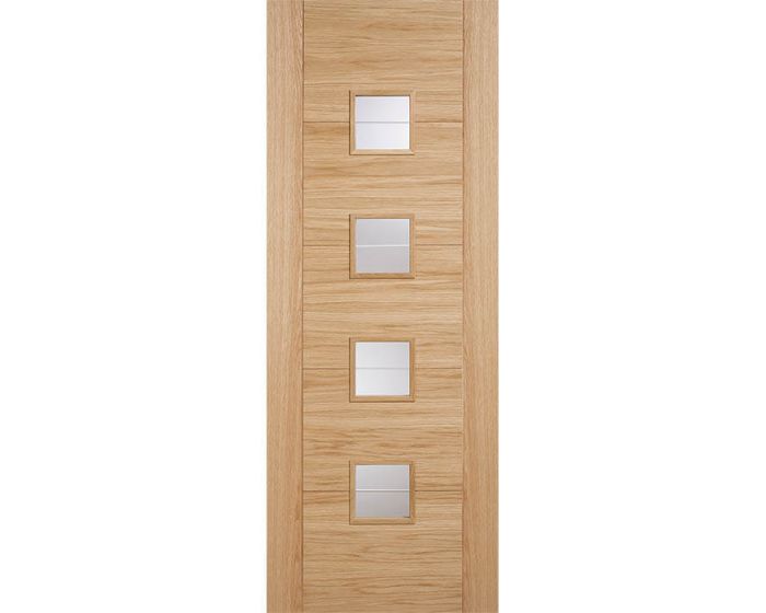 Vancouver Prefinished Oak Brilliant Cut Glazed Internal Door