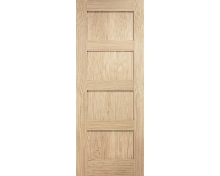 Oak Shaker 4 Panel Unfinished Internal Door             