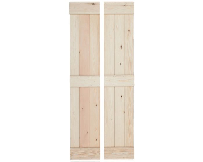 Solid Pine 3 Ledge Bifold V Groove Internal Door