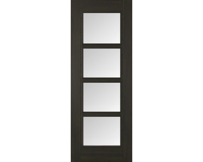 Vancouver Prefinished Smoked Oak 4L Glazed Internal Door