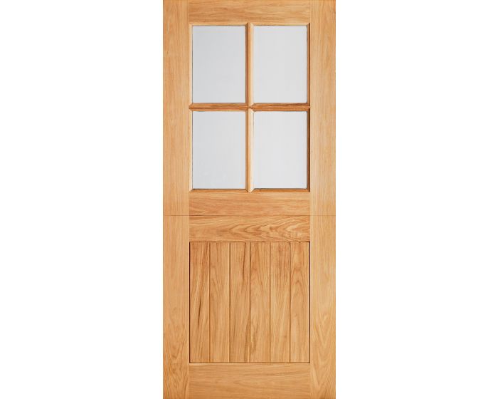 Adoorable Oak 4 Panel Doors - Glazed Cottage Stable Veneer Door