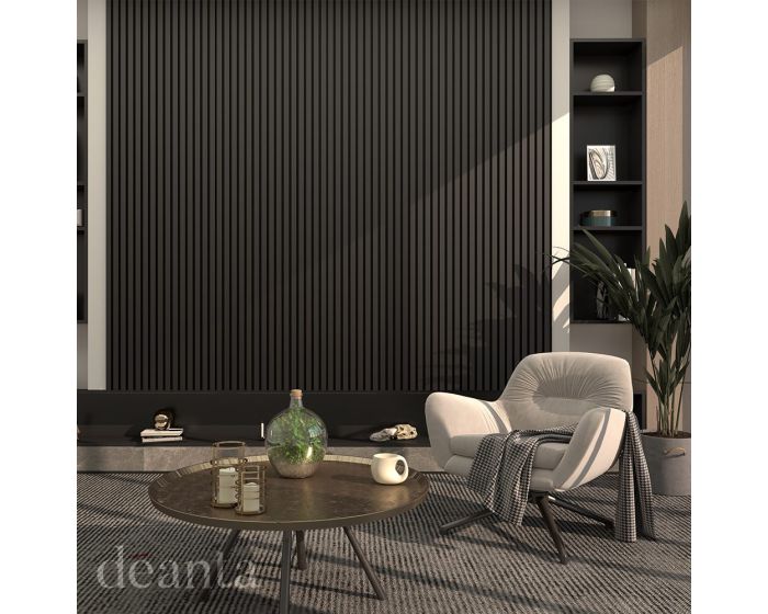 Deanta Acoustic Black Wall Panelling