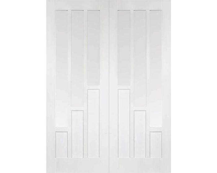 Coventry White Primed Clear Glazed Internal Door Pair