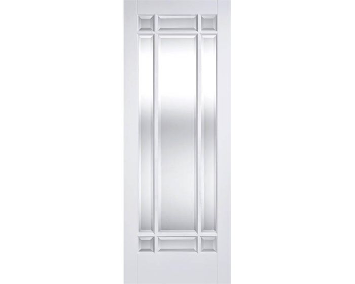 Manhattan White Primed Clear Glazed Internal Door