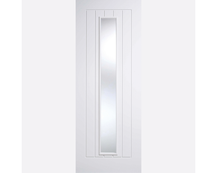 Mexicano White Primed 1 Light Glazed Door