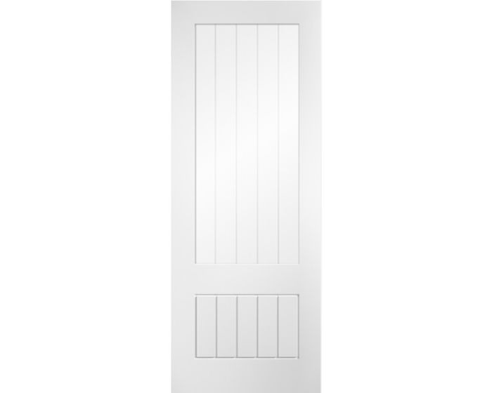 Mexicano White Primed Clear Glazed Door