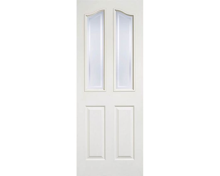 Textured Mayfair White Moulded Glazed Internal Door