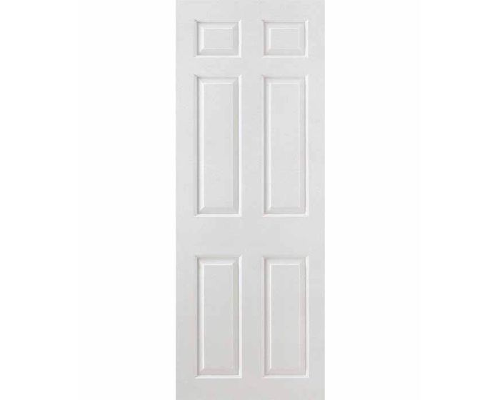 Smooth 6 Panel White Moulded Internal Door
