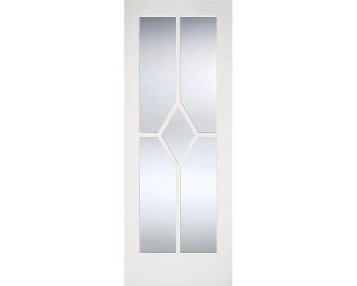 Reims 5 Panel Diamond White Primed Internal Glazed Door