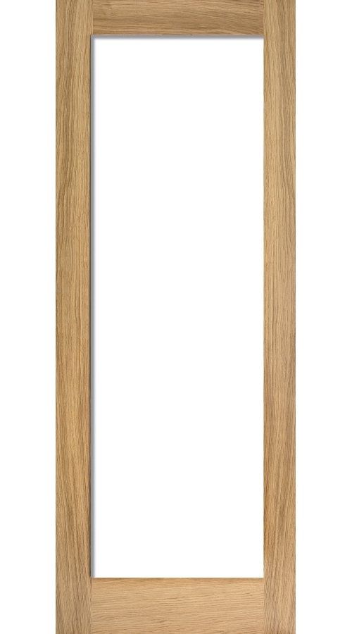 Oak Veneer 1 Light Glazed Internal French Door