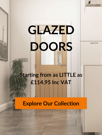 Elegant Glazed Oak Internal Door with Glass Panel - Available from £109.50