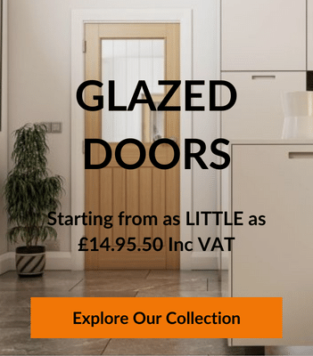 Elegant Glazed Oak Internal Door with Glass Panel - Available from £109.50