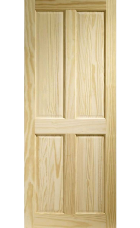 Clear Pine 4 Panel Victorian Door 