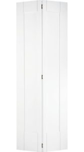 white shaker bifold door